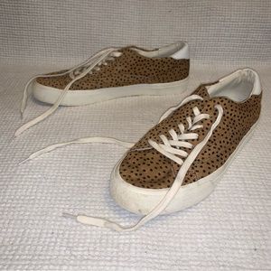 Women’s 10 / M 8.5 MADEWELL SIDEWALK SPOT DOT Calf Hair Low Top Sneakers AA176